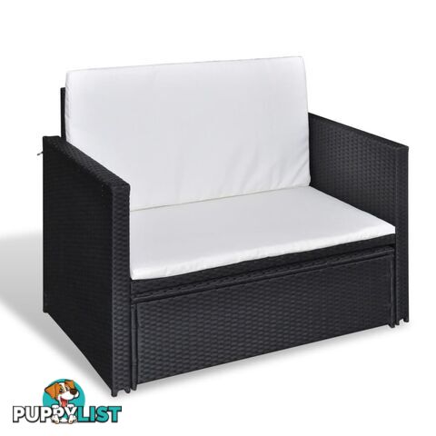 Garden Sofa Poly Rattan Set (5 Pcs) - Unbranded - 4326500418937