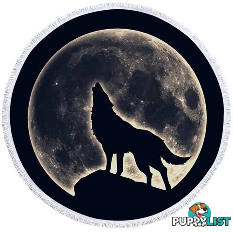 Moon Light Wolf Beach Towel - Towel - 7427046308991