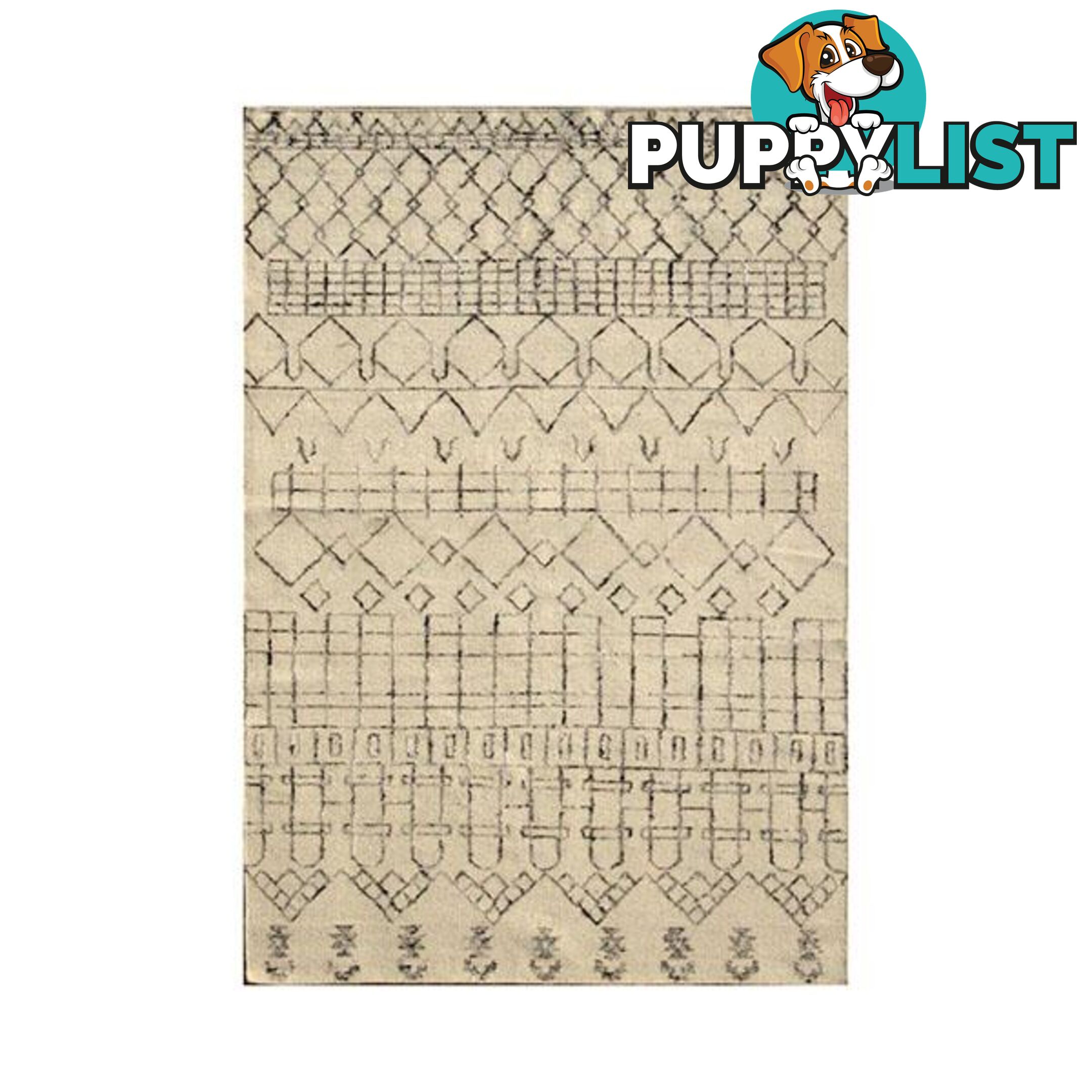 Casablanca White Handmade Flatweave Rug - Unbranded - 7427005891595