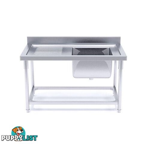 Soga 140X70X85 Stainless Steel Work Bench Sink Restaurant Food Prep - Soga - 787976617622