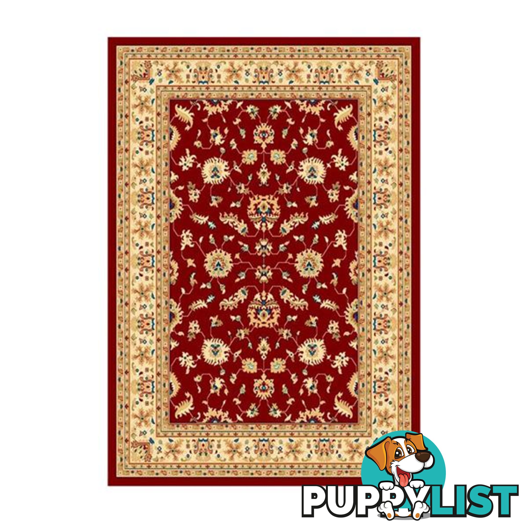 Marakesh Red Ivory Frieze Rug - Unbranded - 7427046162760