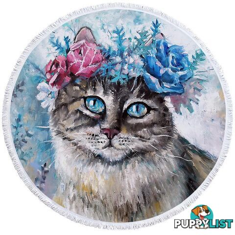 Art Painting Cat Beach Towel - Towel - 7427046340328