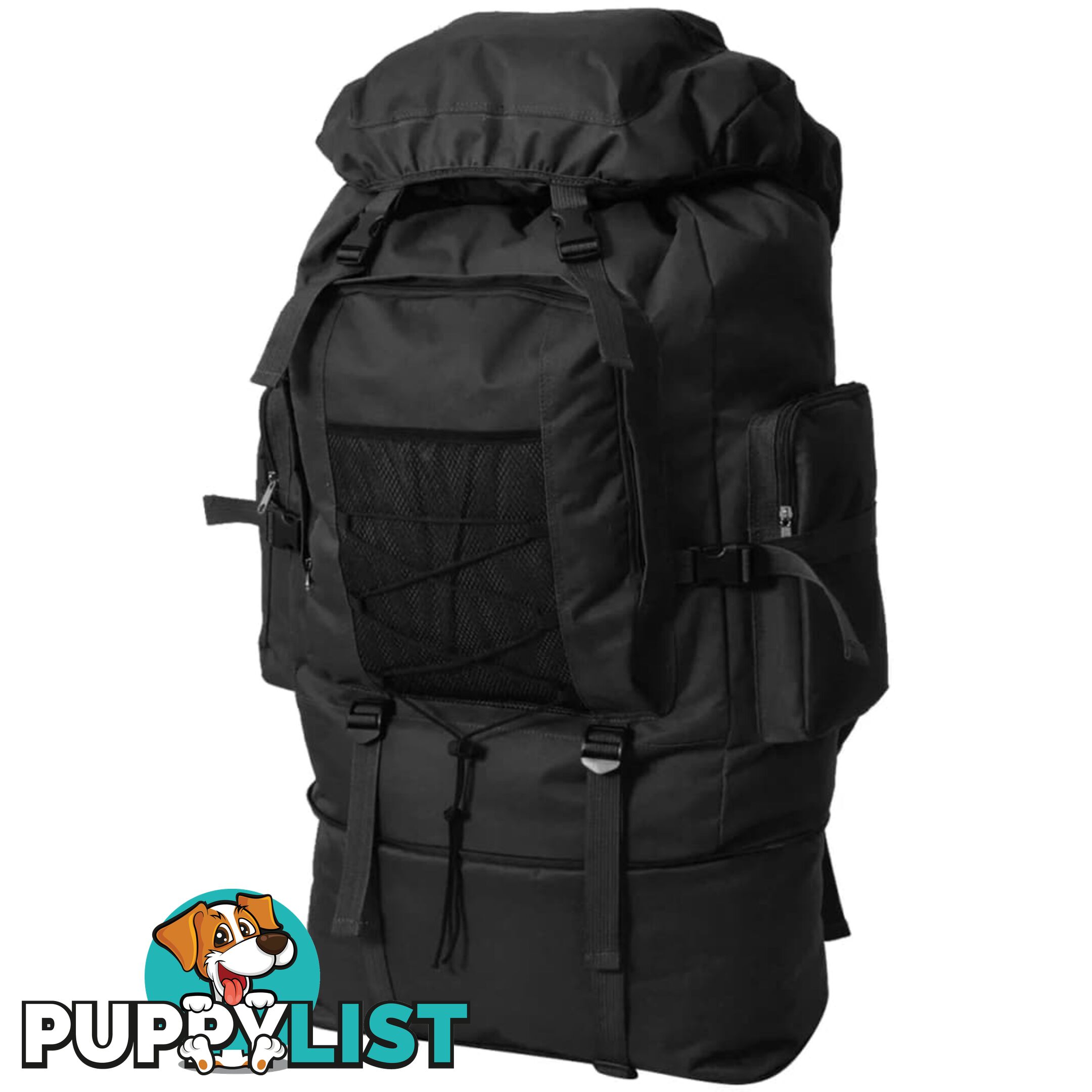 Army-Style Backpack XXL 100 L Black - Unbranded - 9476062038939