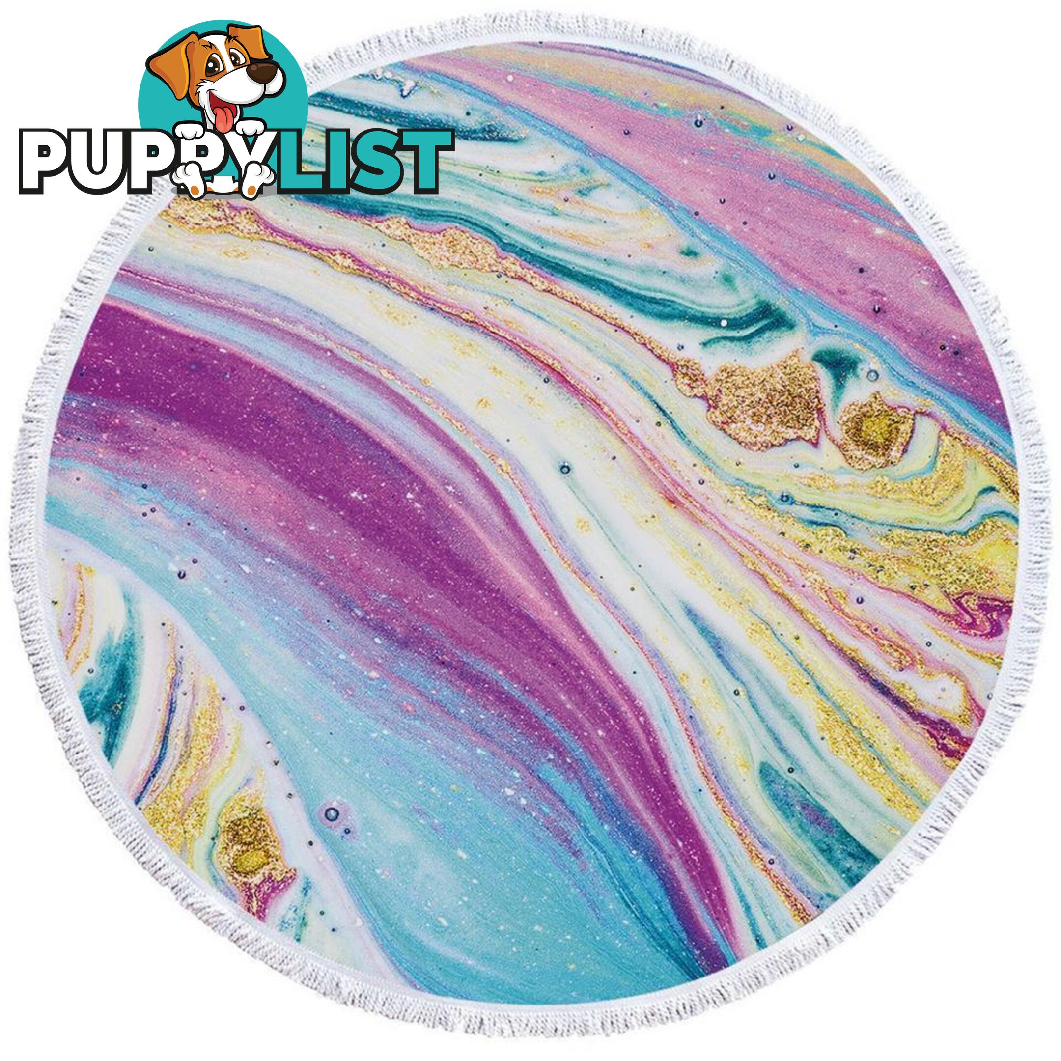 Bluish Purplish Marble Beach Towel - Towel - 7427046305358