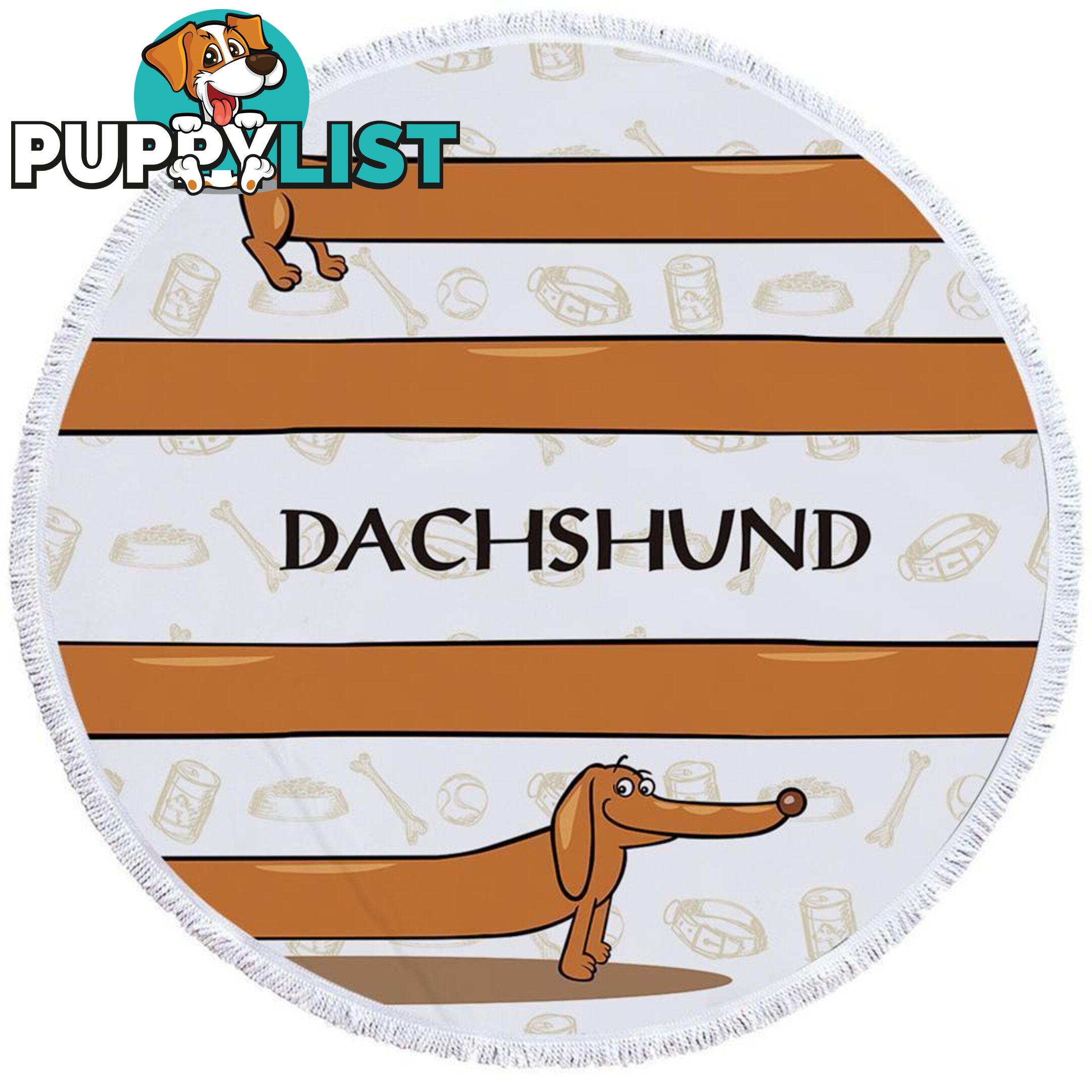 Dachshund Beach Towel - Towel - 7427046324212