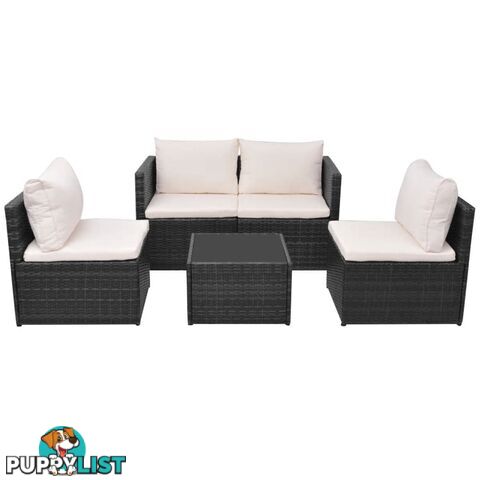 Garden Sofa Set Poly Rattan Black 13 Pieces - Unbranded - 9476062037963