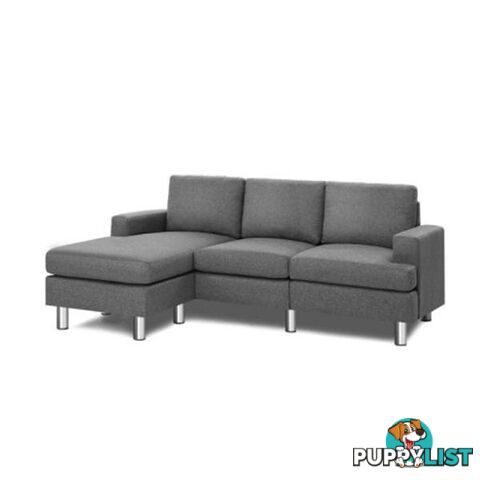 Sofa Lounge Set Couch Futon Corner Chaise Fabric 4 Seater Suite - Artiss - 9355720089684