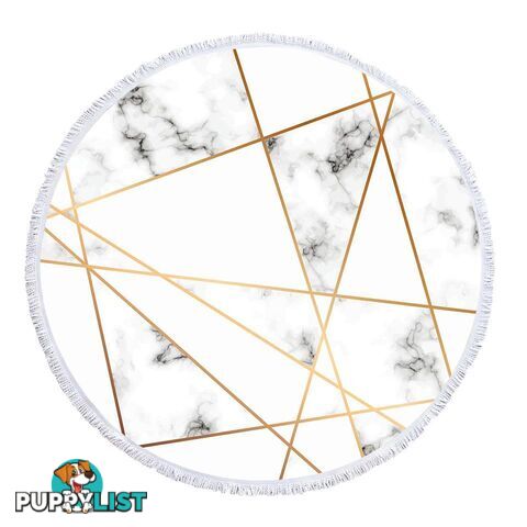 Geometric Shape Marble Beach Towel - Towel - 7427046341172