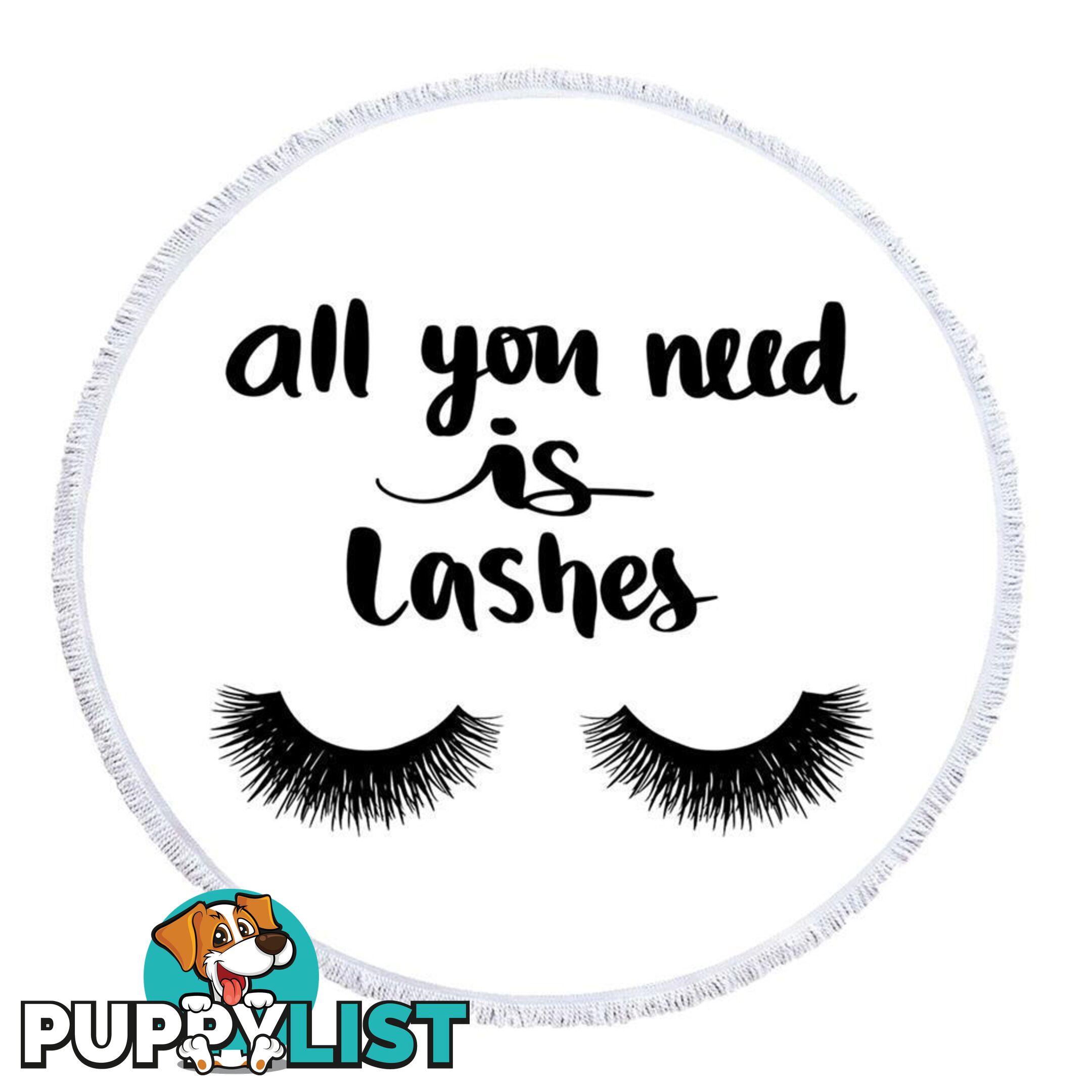 All You Need Is Lashes Beach Towel - Towel - 7427046334341