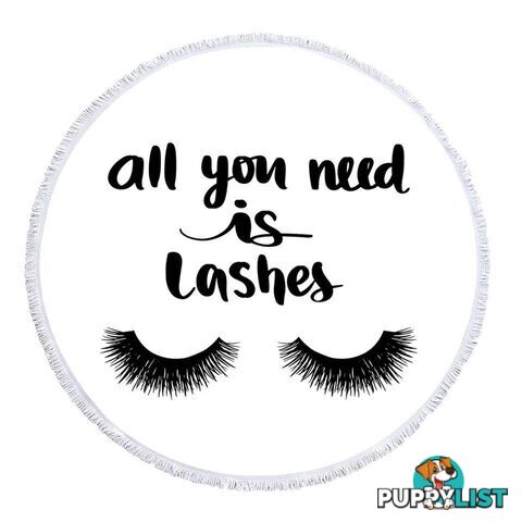 All You Need Is Lashes Beach Towel - Towel - 7427046334341