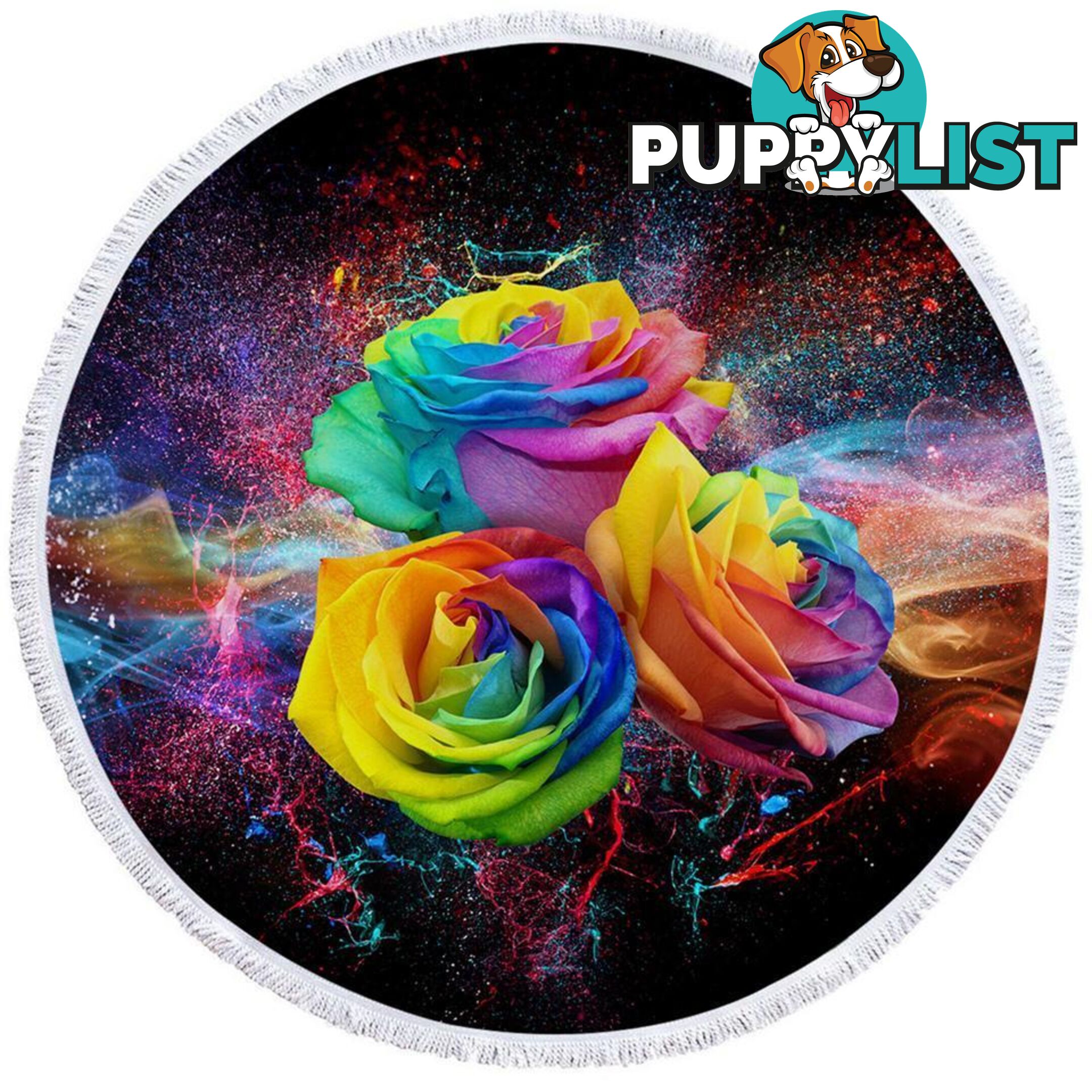 Colorful Roses Beach Towel - Towel - 7427046318150