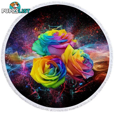 Colorful Roses Beach Towel - Towel - 7427046318150