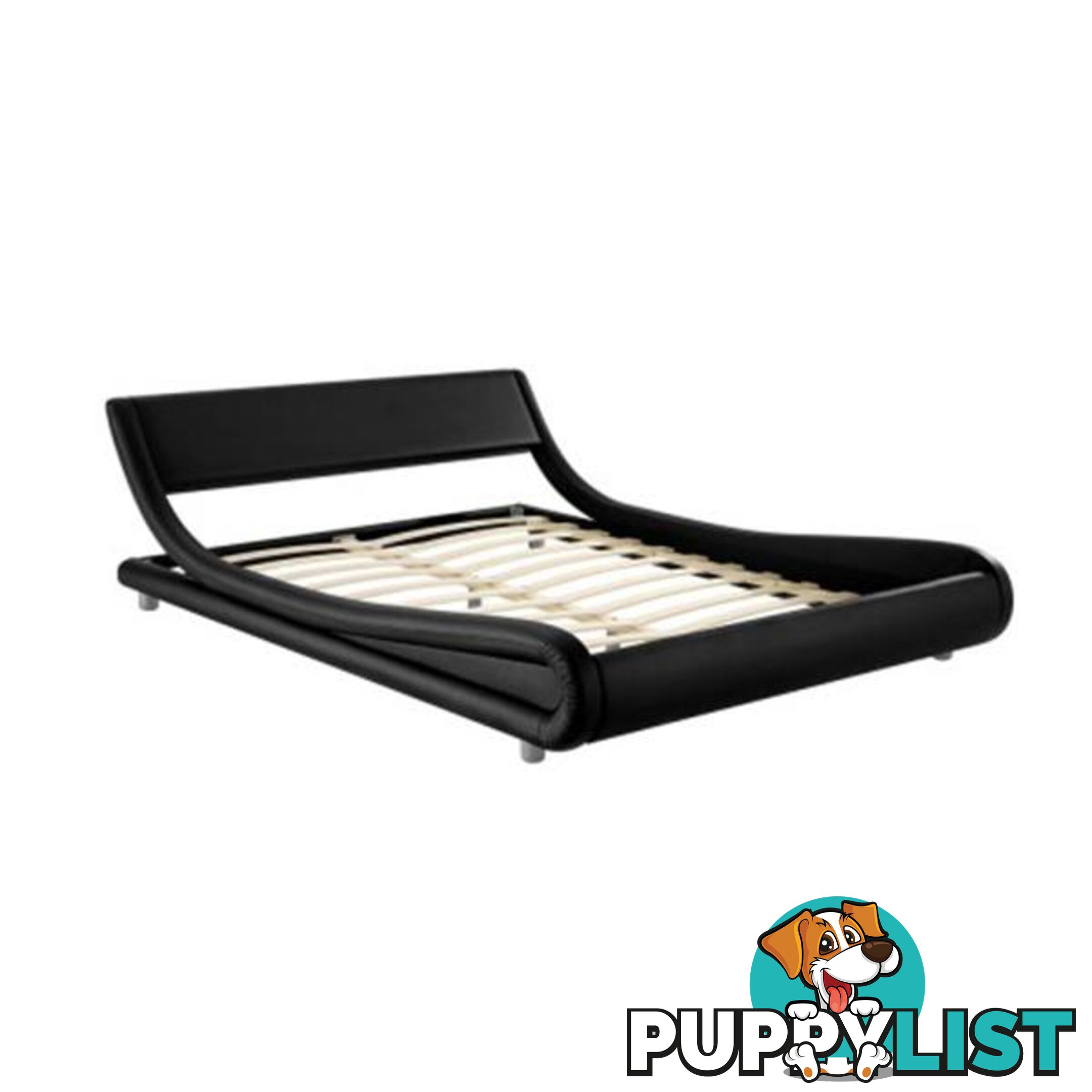 Artiss Pu Leather Bed Frame Black - Artiss - 7427046174176