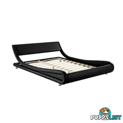 Artiss Pu Leather Bed Frame Black - Artiss - 7427046174176