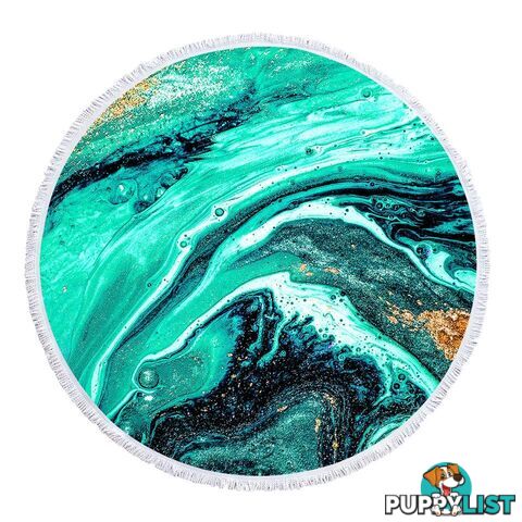 Turquoise Flow Beach Towel - Towel - 7427046340953