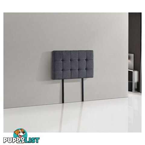 Linen Headboard Grey Single - Headboard - 7427046145282