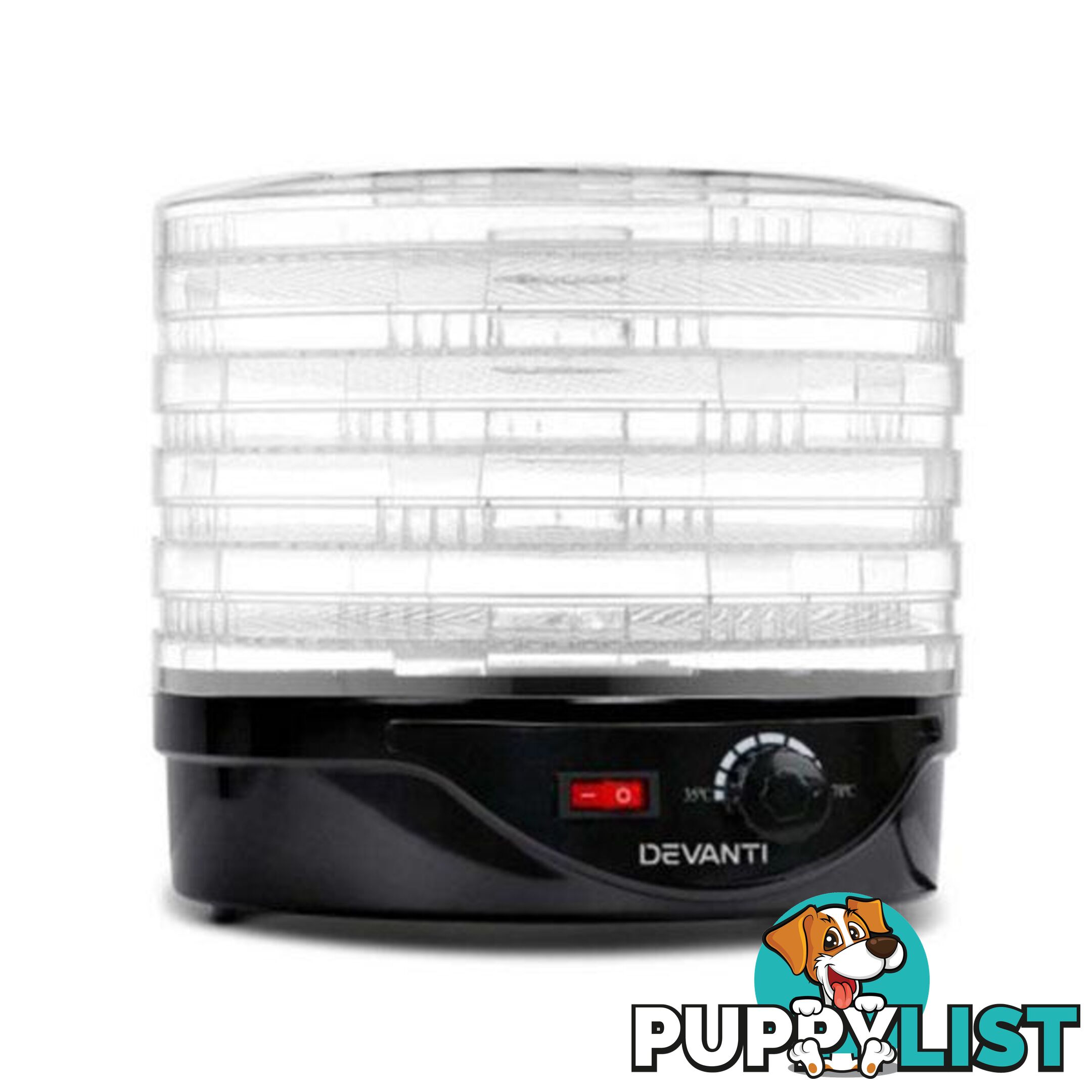 5 Tray Round Food Dehydrator - Devanti - 4344744417455