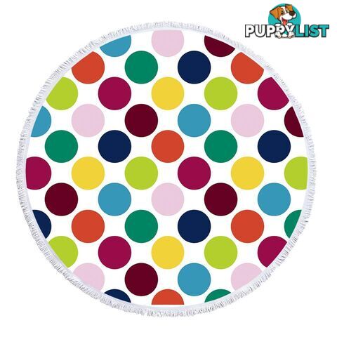 Multi Colored Dots Beach Towel - Towel - 7427046334709