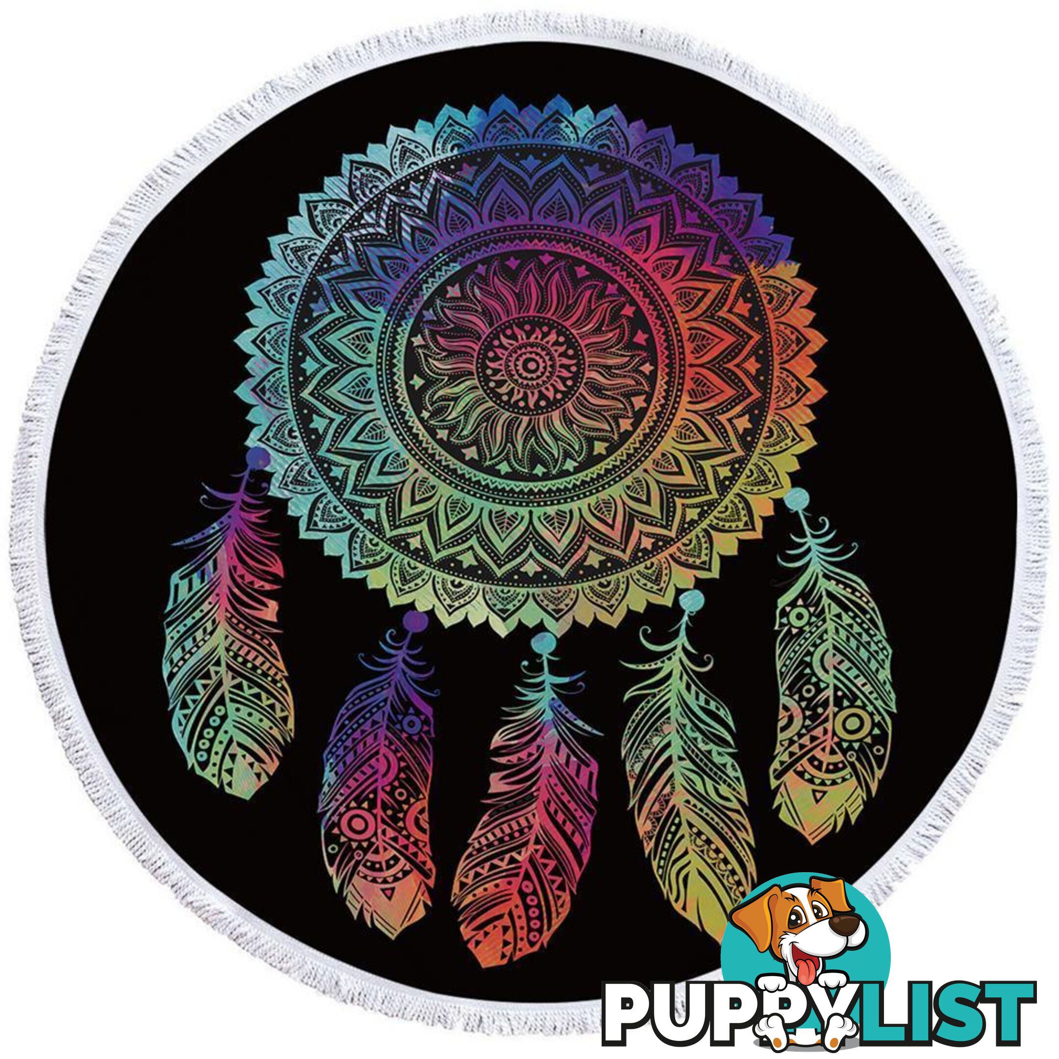 Oriental Dream Catcher Beach Towel - Towel - 7427046311779