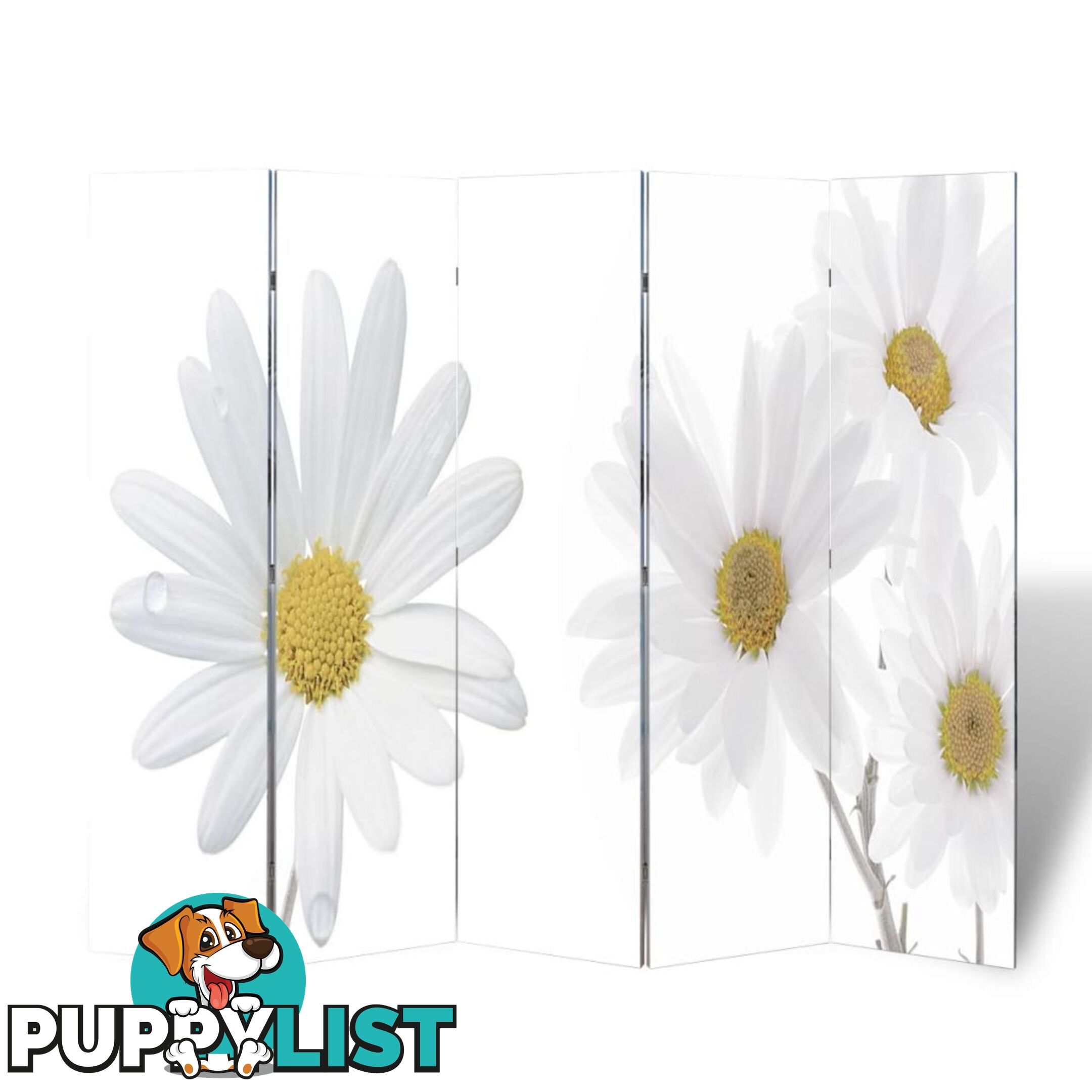 Room Divider 200cm x 180cm - Flower Print - Unbranded - 4326500429629