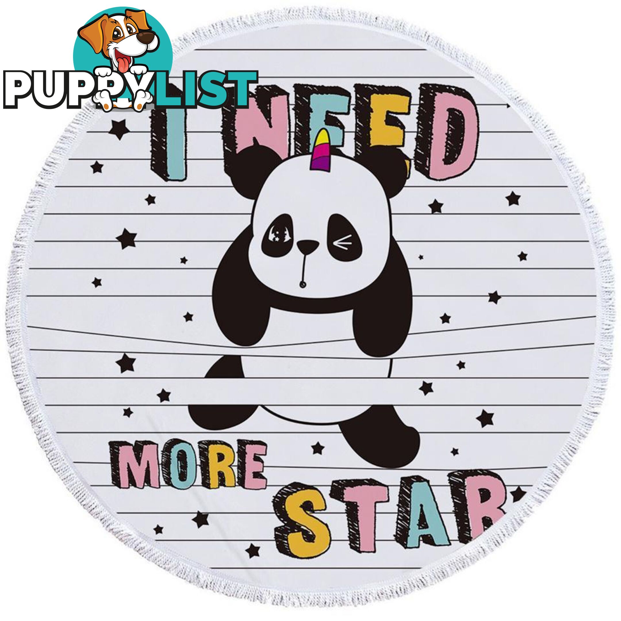 Stars Panda Beach Towel - Towel - 7427046305693