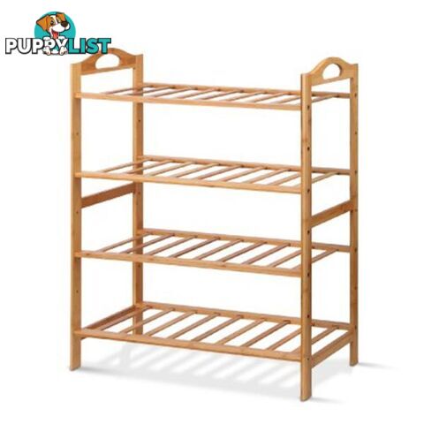 Bamboo Shoe Rack Organizer Wooden Stand Shelf 4 Tiers Shelves - Artiss - 9350062200551