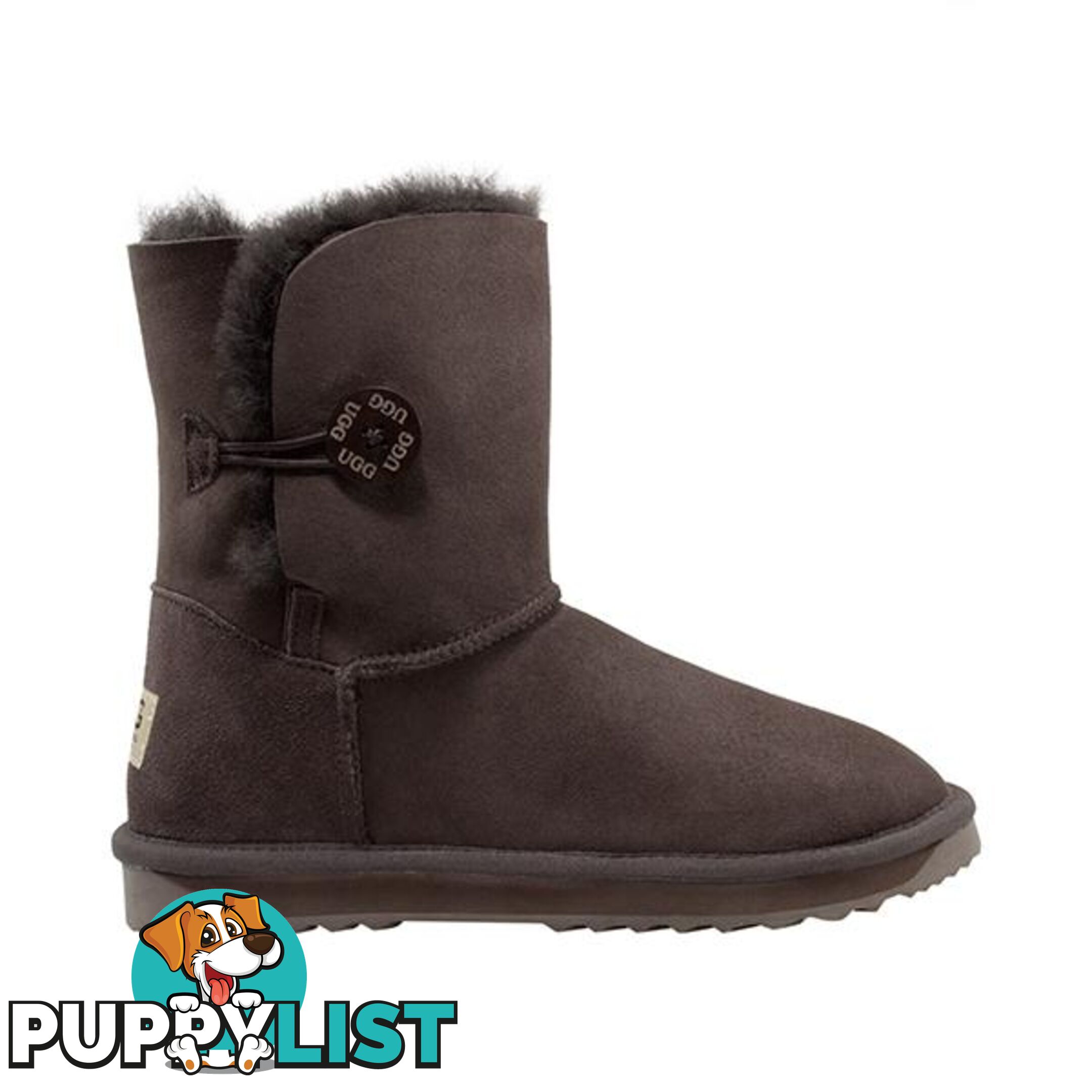 Comfort Me Australian Made Mid Bailey Button Ugg Boot Chocolate - Comfort Me - 822427523838