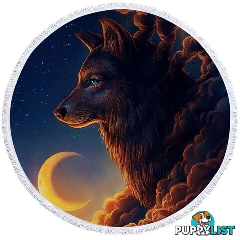 Guardian Wolf Beach Towel - Towel - 7427046329576