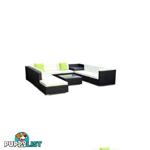 11 Piece Outdoor Furniture Set Wicker Sofa Lounge - Gardeon - 7427005869914