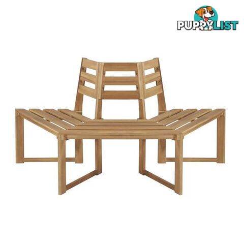 Tree Bench Half Hexagonal 160 Cm Solid Acacia Wood - Unbranded - 8718475614890