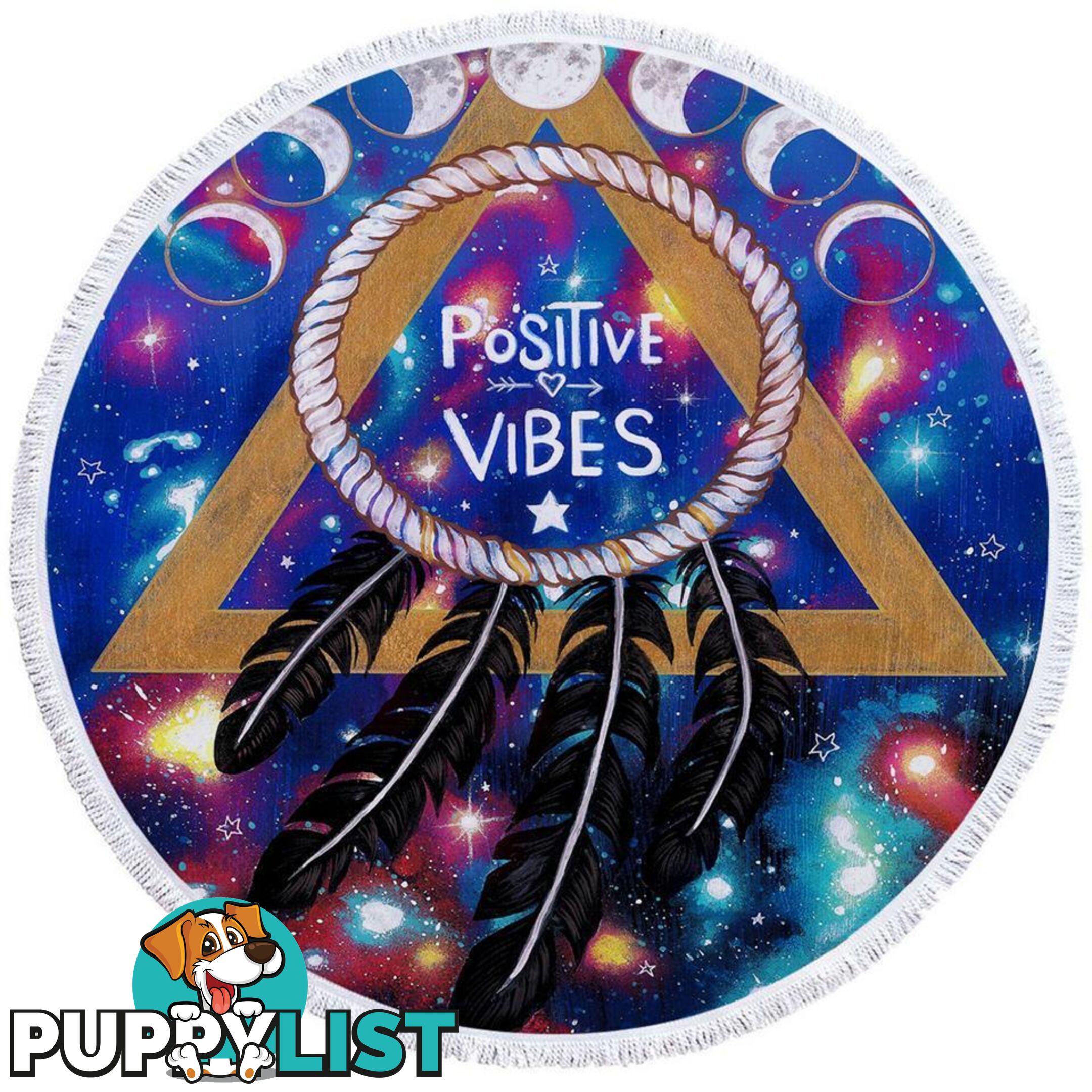 Positive Vibes Dream Catcher Beach Towel - Towel - 7427046315593