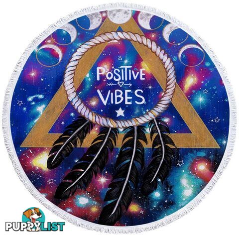 Positive Vibes Dream Catcher Beach Towel - Towel - 7427046315593