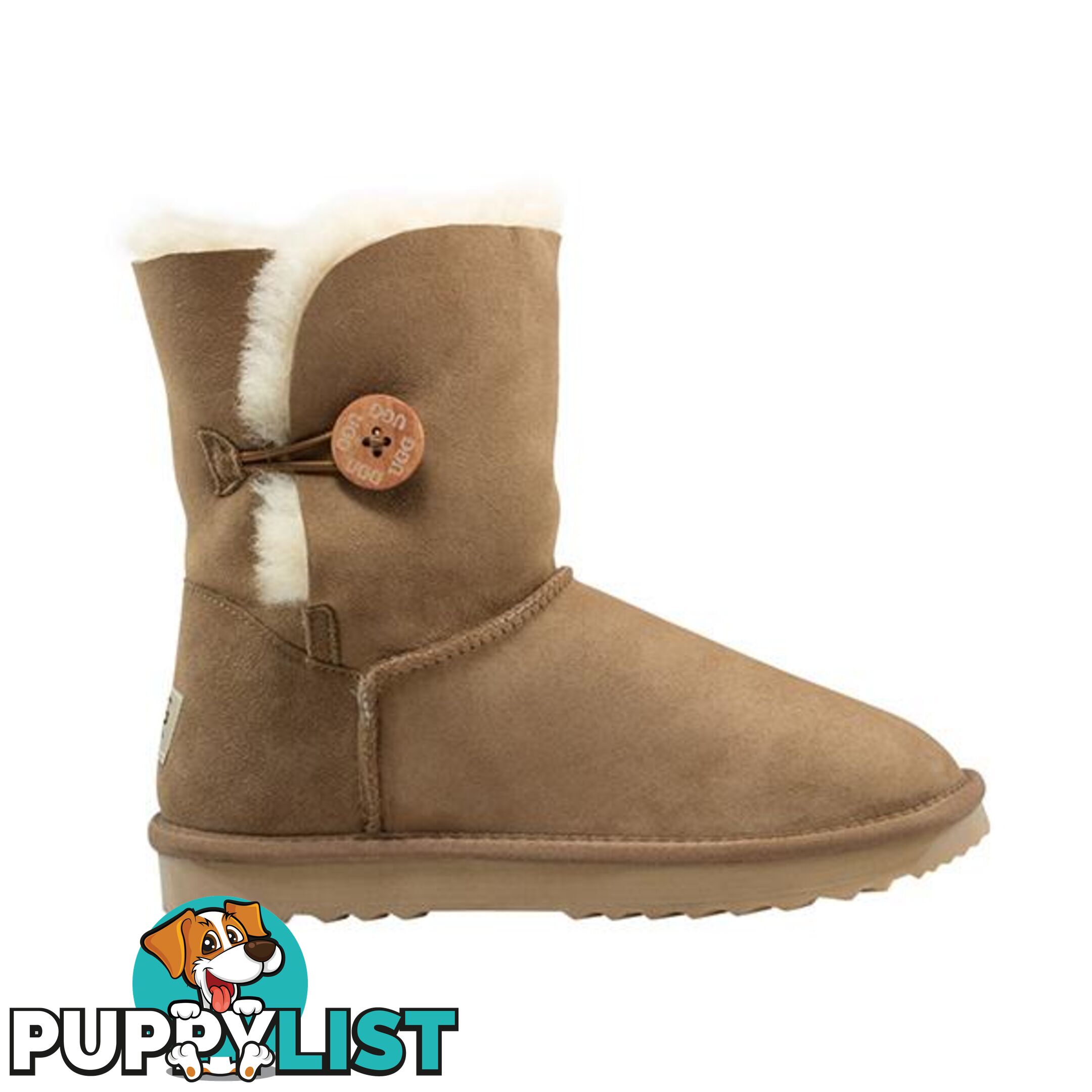 Comfort Me Australian Made Mid Bailey Button Ugg Boot Chestnut - Comfort Me - 822427521537