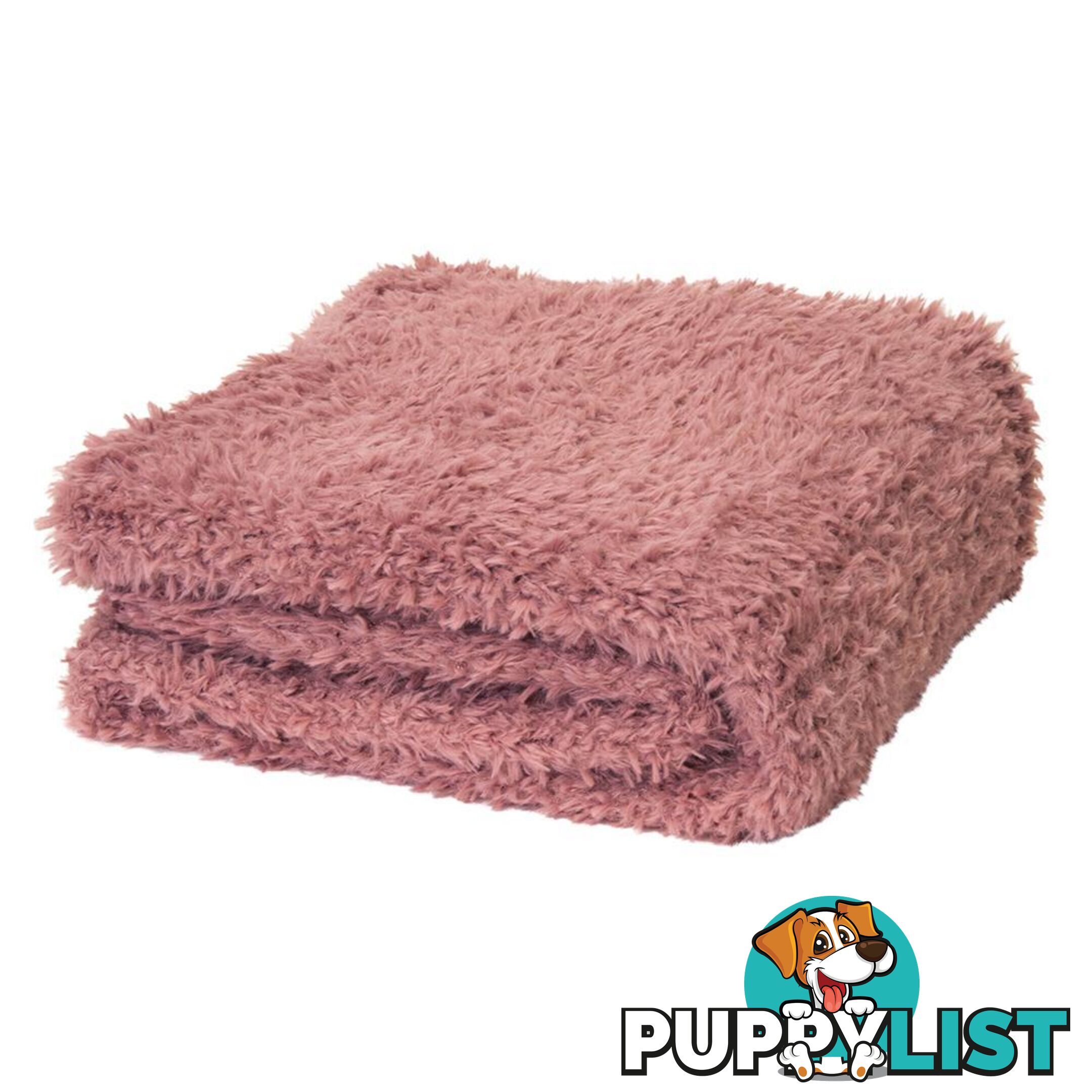 Eve Fur Knitted Throw 130x160cm Dusty Mauve - Unbranded - 7427046153355