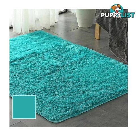 Designer Soft Shag Shaggy Floor Confetti Rug Carpet Home Decor 300X200 Cm Blue - Unbranded - 787976594459