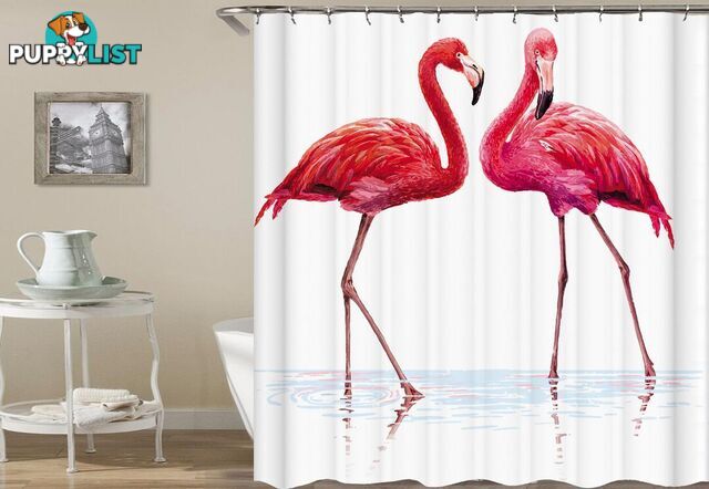 Need Two To Flamingo Shower Curtain - Curtain - 7427045913653