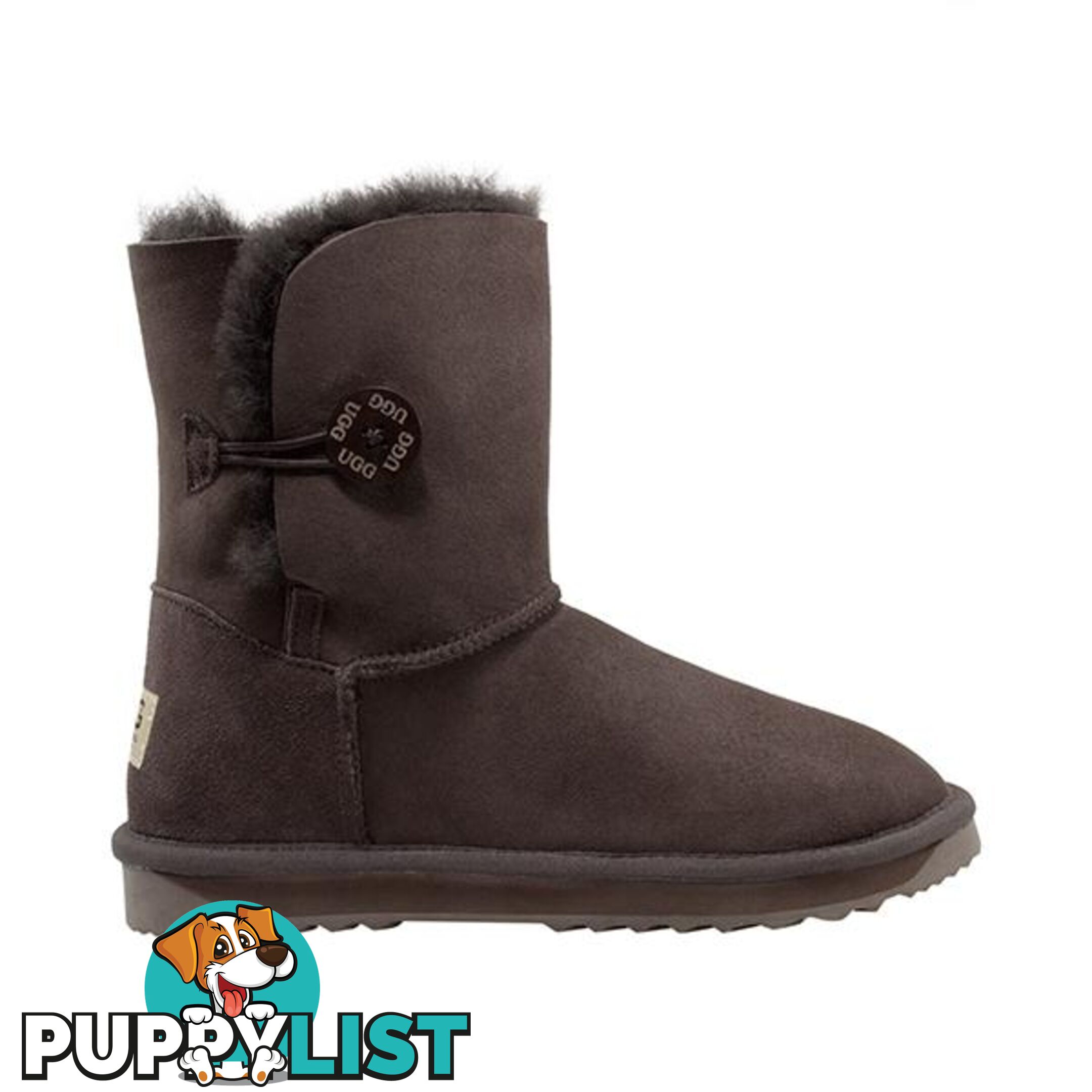 Comfort Me Australian Made Mid Bailey Button Ugg Boot Chocolate - Comfort Me - 822427523791