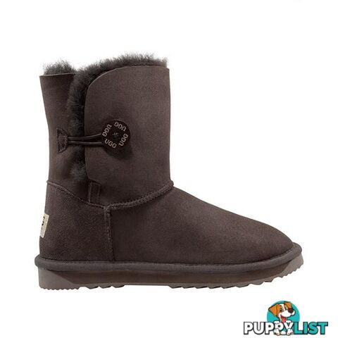 Comfort Me Australian Made Mid Bailey Button Ugg Boot Chocolate - Comfort Me - 822427523791