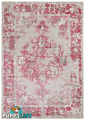 Alexa Transitional Grey Fuchsia Rug - Unbranded - 9375321848923