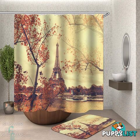 Romantic View of the Eiffel Tower Shower Curtain - Curtain - 7427046292269