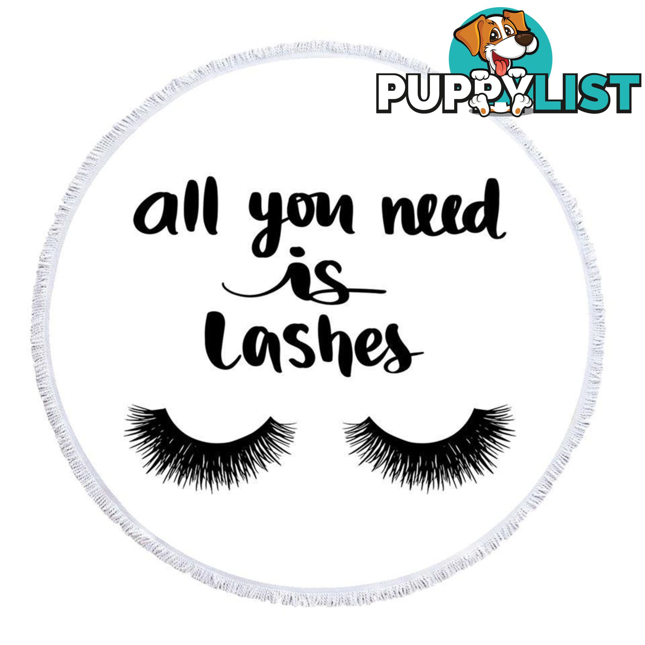 All You Need Is Lashes Beach Towel - Towel - 7427046334372