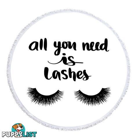 All You Need Is Lashes Beach Towel - Towel - 7427046334372