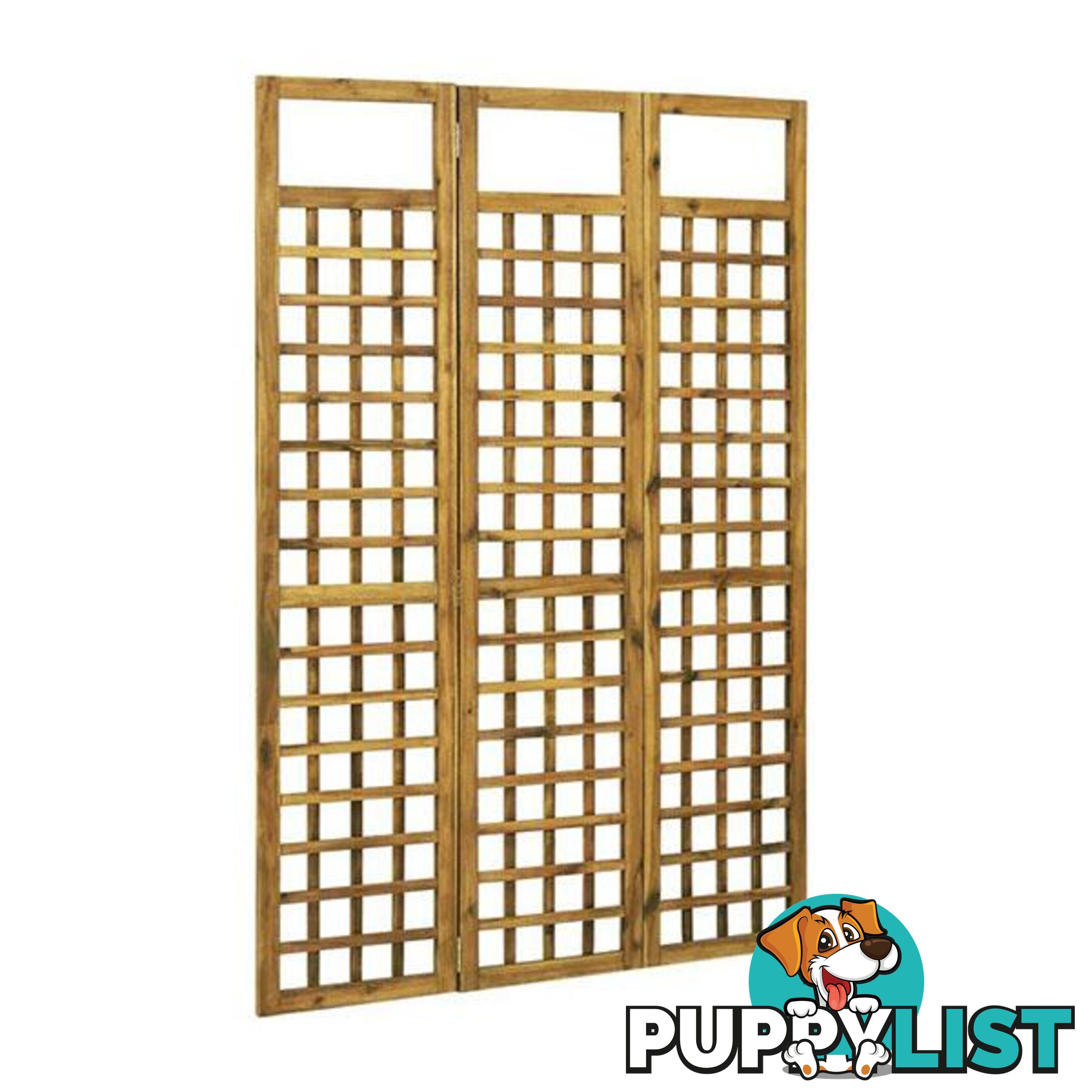 3 Panel Room Divider Trellis Solid Acacia Wood 120X170 Cm - Unbranded - 8719883743868