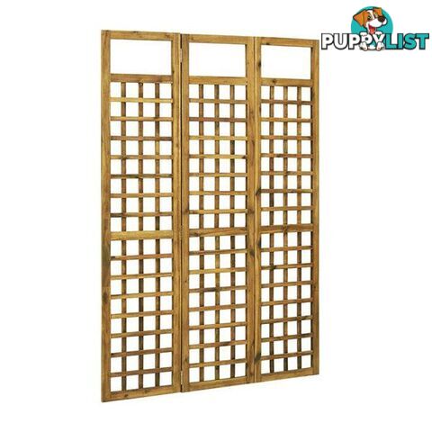 3 Panel Room Divider Trellis Solid Acacia Wood 120X170 Cm - Unbranded - 8719883743868