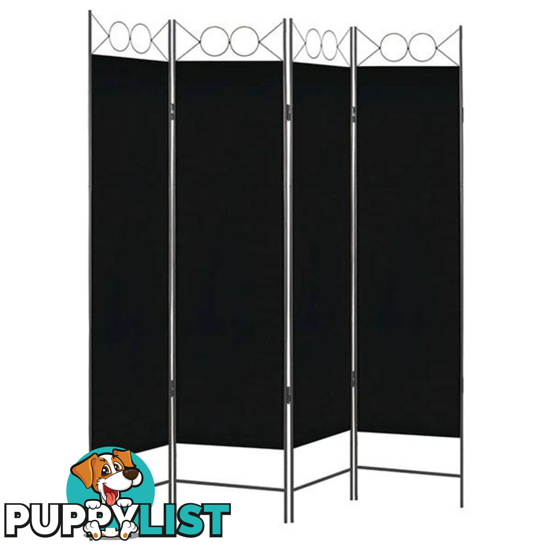 Black 4 Panel Room Divider 160x180cm - Unbranded - 9476062108014