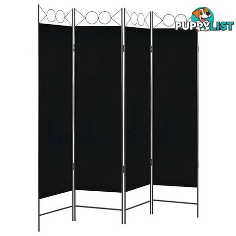 Black 4 Panel Room Divider 160x180cm - Unbranded - 9476062108014