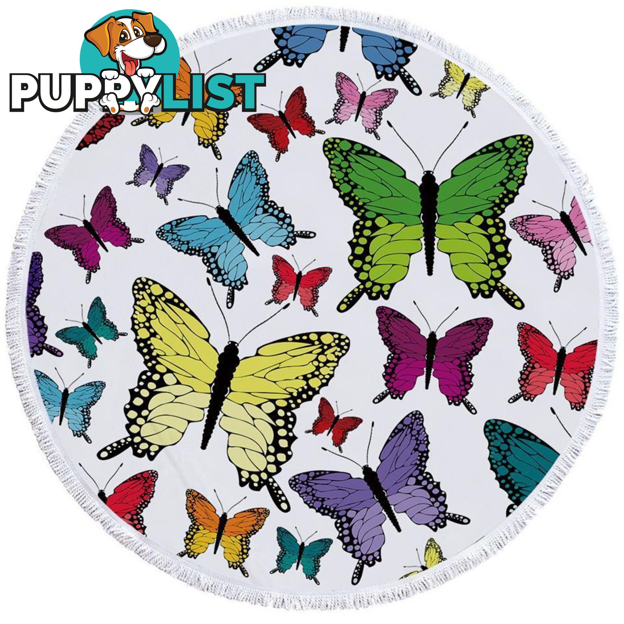 Multi Colored Butterflies Beach Towel - Towel - 7427046307024