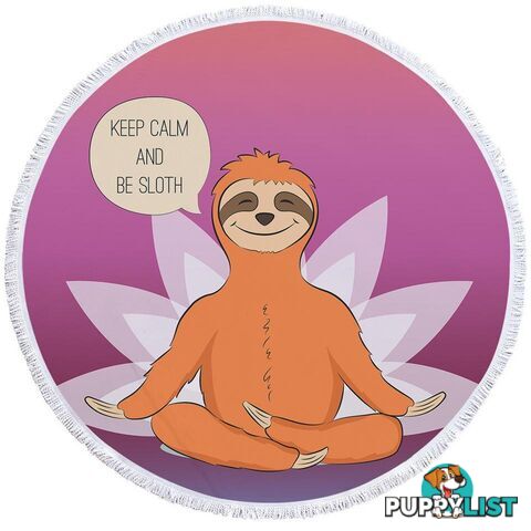 Calm Sloth Beach Towel - Towel - 7427046315272