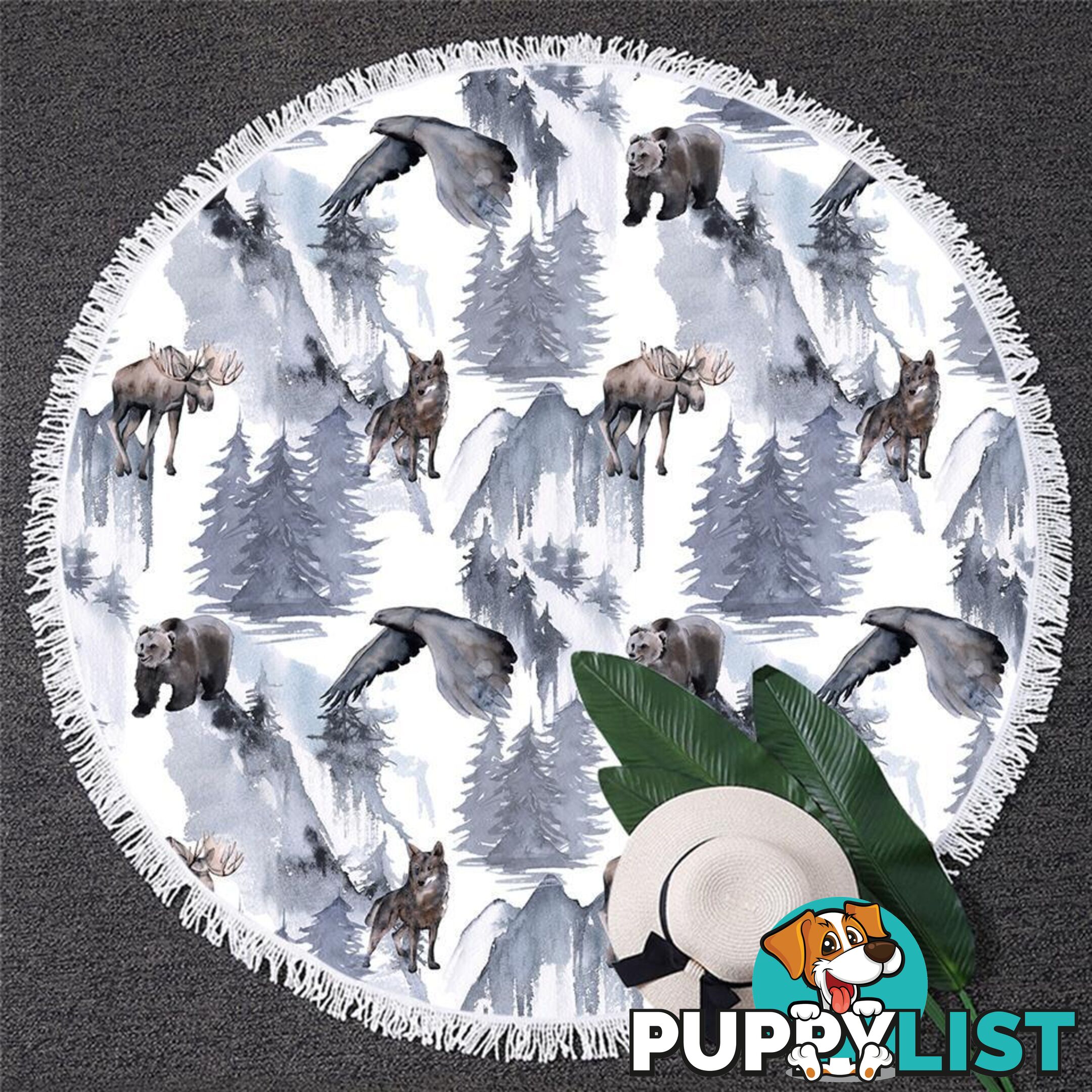 Mountain Animals Beach Towel - Towel - 7427046333115