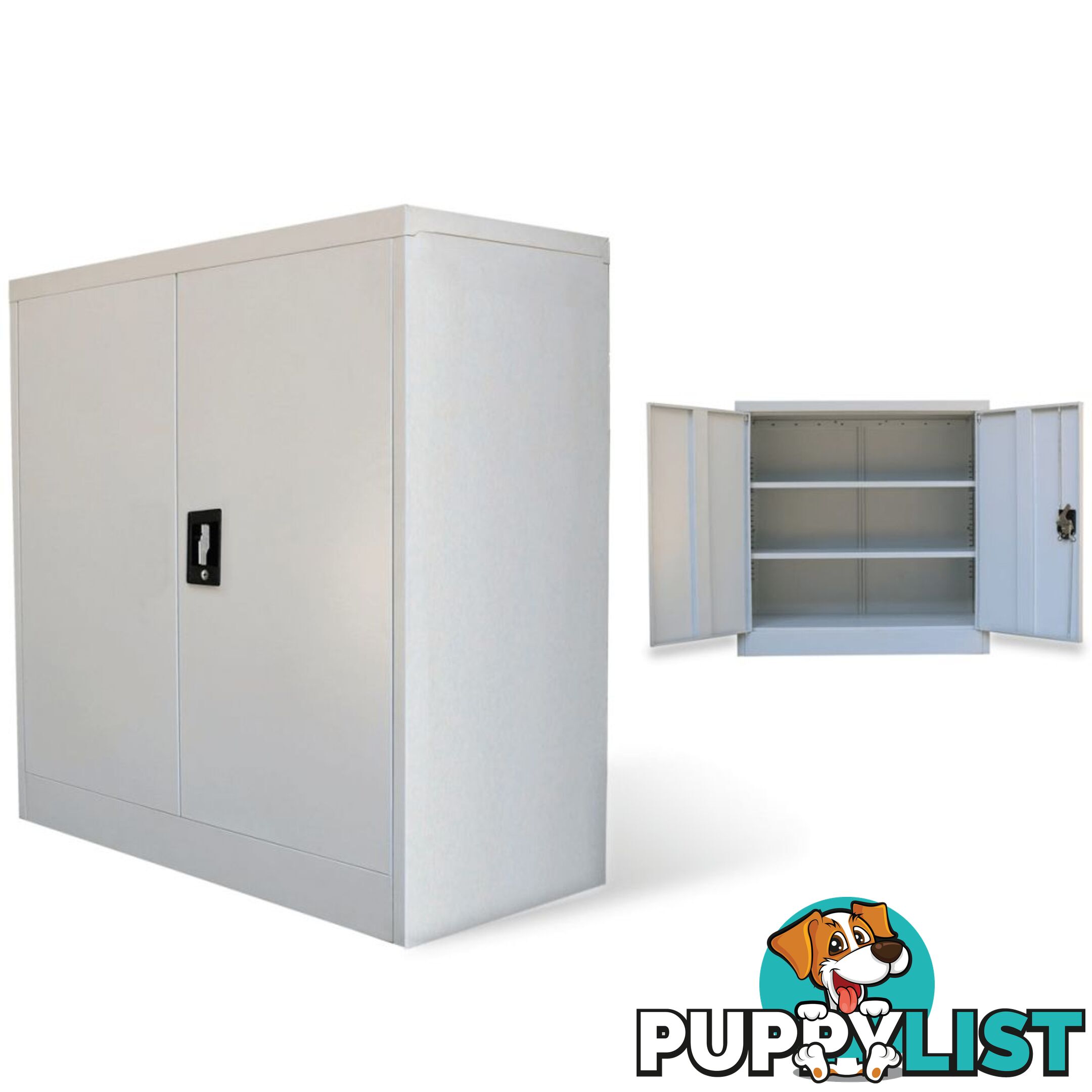 2-Door Metal Office Cabinet - Unbranded - 4326500413482